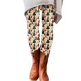 thumbnail image 3 of Christmas Tree Fall Polyester Ankle-Length Spandex Leggings for Women Yellow Women's Day Autumn And Winter Artistic Splash Printed Soft Stretchy Pants 3XL, 3 of 6