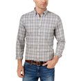 thumbnail image 1 of Club Room Camisa con botones a cuadros para hombre, gris, pequeña, 1 of 1