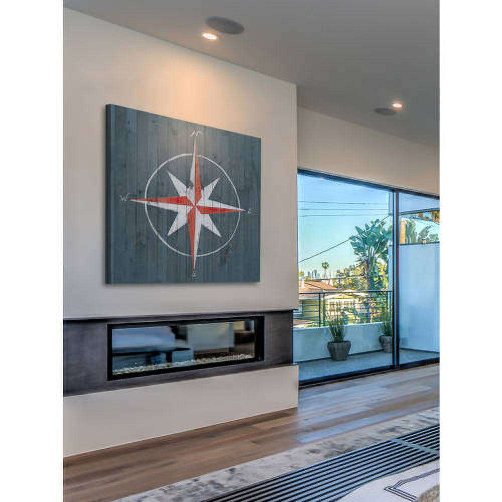Marmont Hill "Red Compass" Painting Print on Wrapped Canvas