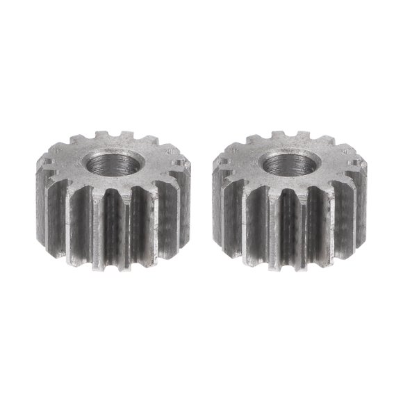 Unique Bargains Straight Spur Gear 12mm Inner Aperture 16T 1 Module 45# Steel Motor Gear, 2Pack