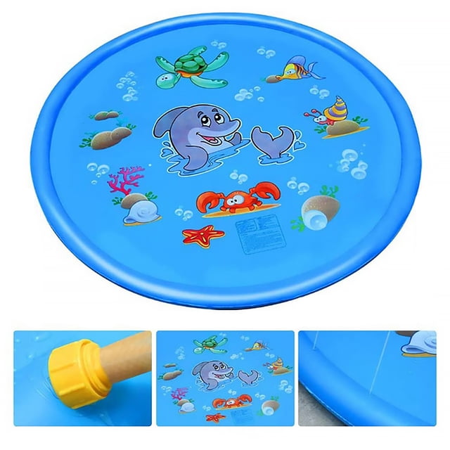 Kids Outdoor Sprinkler Mat Inflatable Play Water Pad for Infant Children Summer Sprinkle Toy Mat