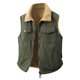 thumbnail image 2 of Ceisia Warm Reversible Men's Loose Fit Turn-Down Collar Corduroy Lamb Fleece Vest Gift, 2 of 9