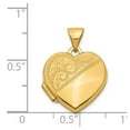 thumbnail image 5 of Lockets 14k 15mm Half Scroll Design Heart Locket, 5 of 5