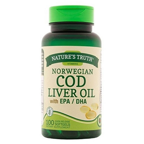 Nature's Truth Norwegian COD Liver Oil Supplement, 100 ea (Pack of 2)