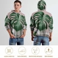 thumbnail image 5 of POBUDS Hoodie, Regular Fit Sporty Pullover Hooded Sweatshirt for Men Women Monstera Melt XL, 5 of 6
