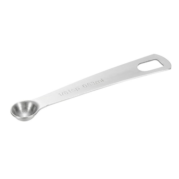 Uxcell 1Pcs 0.63ml Teaspoon Measuring Spoon, 1/8 Tsp Measuring Spoon Stainless Steel Individual Measure Scooper Only for Ground Coffee Loose Tea Powder