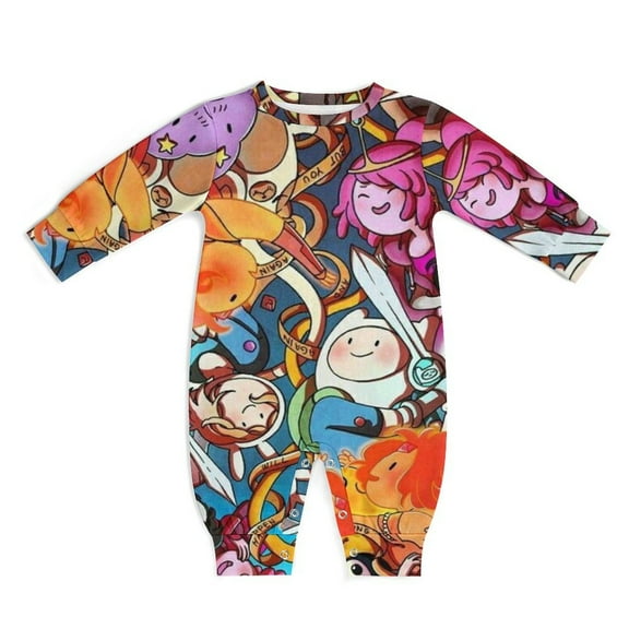 Adventure Time Unisex Baby Boy Girl Rompers Long Sleeve Infant Jumpsuits Babies' Outfits Fall Winter Clothes 0-3M