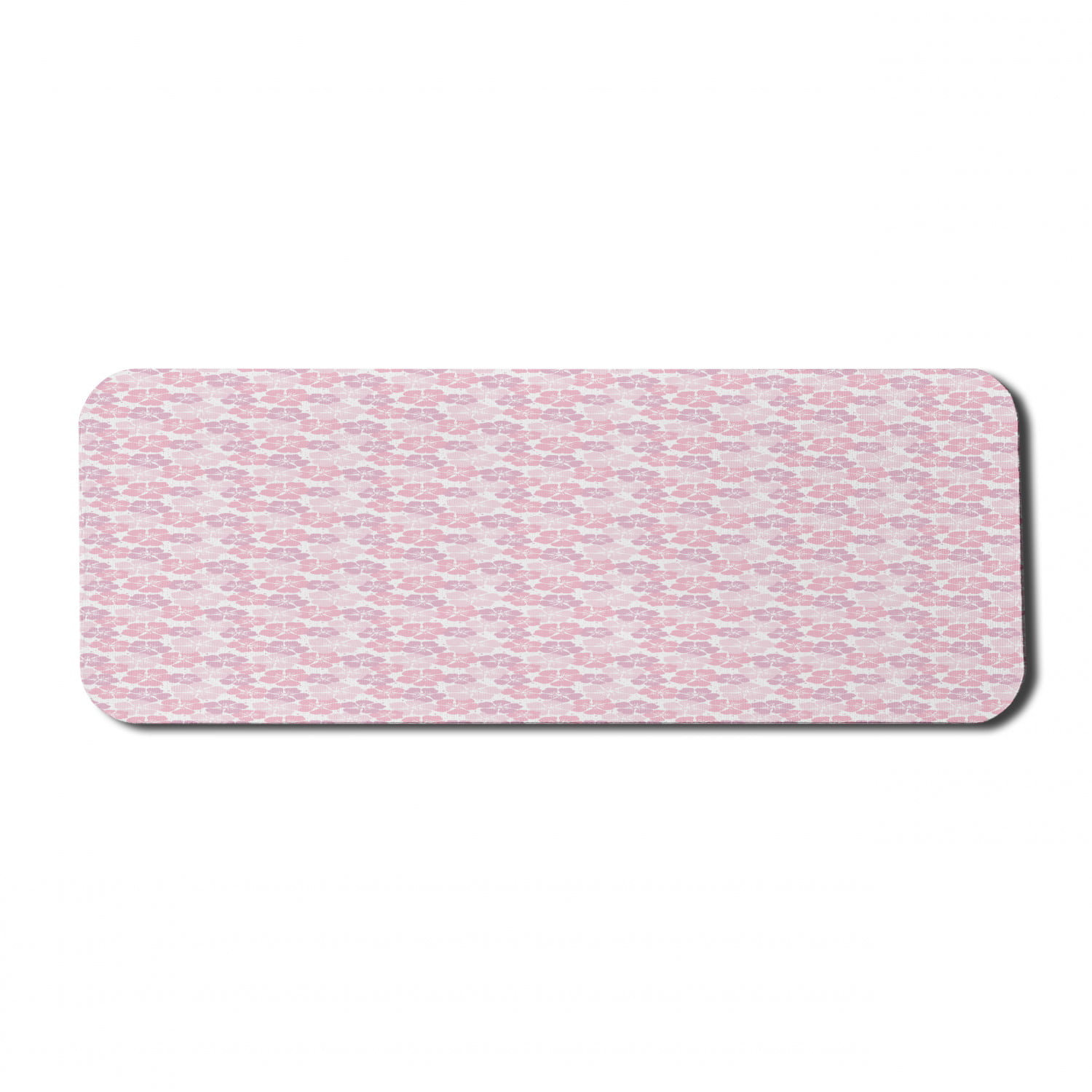 Beautiful Pink & White Floral Non-Slip Thick Neoprene Mousepad Round or Rectangle Options