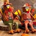 thumbnail image 4 of Thanksgiving Decoration Plush Turkey with Stretchable Head Fall Decorations, 4 of 6
