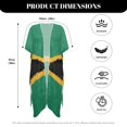 thumbnail image 6 of HELLHERO Vintage Distressed Jamaica Flag Kimono Cover Up - Lightweight Breathable Beachwear for Tropical Vacations, Pool & Beach Parties, 6 of 6