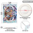 thumbnail image 3 of Acrylic Tray 15.7*11.8*1.9 Inch Transparent Tray Food Tray Tea Cup Tray Serving Trays Cosmetics Storage Kitchen Table Bathroom Sundry Storage Colorful Tigers and Raindrops, 3 of 7