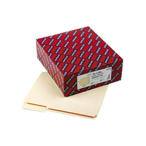 Smead Reinforced Tab File Folders 1/3-Cut Tab Letter Manila 100/Box 10434