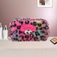 thumbnail image 5 of Unique Bargains 1 Pc Leopard Printing Drawstring Makeup Bag for Vacation Business Travel Plush Multicolor, 5 of 6