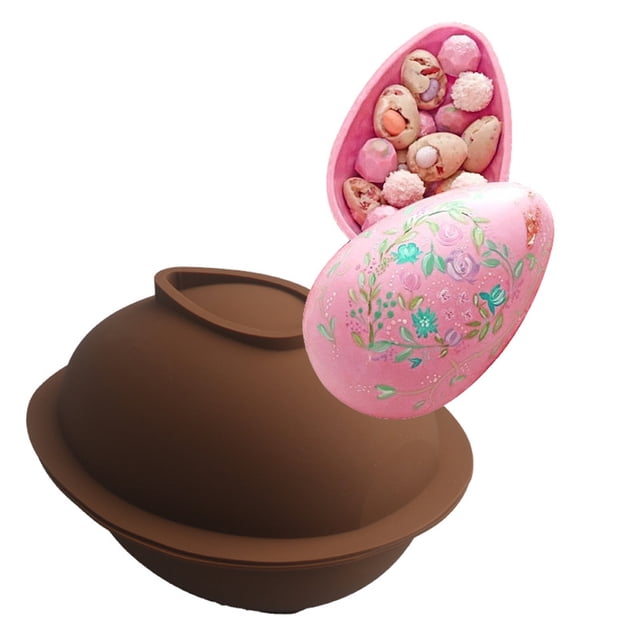 Molde de silicona para huevos de Pascua, herramienta para hornear chocolate con forma de huevo de Pascua 3D, moldes para mousse de Pascua DIY, mayor durabilidad