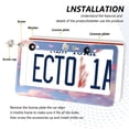 thumbnail image 3 of Aluminum License Plate Frame 2 Pack Car Exterior Accessory Car Tag Holder for Front Rear Plates Cars Decor Pink and White Hearts Pattern, 3 of 7