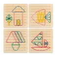 thumbnail image 3 of Coogam Wooden Geoboard Educational Toys with Activity Pattern Cards and Rubber Bands STEM Puzzle for 1 2 3 Years Old, 3 of 8