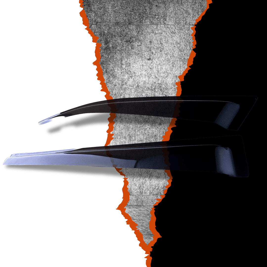 GIT Rain Guard Side Window Wind Deflector for 2011-2017 Honda Odyssey: Out-Channel, Easy Mount, Tinted Smoke Black