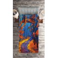 thumbnail image 2 of Ambesonne Autumn Quilted Coverlet 2 Pcs, Forest in Fall Season, Twin Size, Orange Navy, 2 of 2