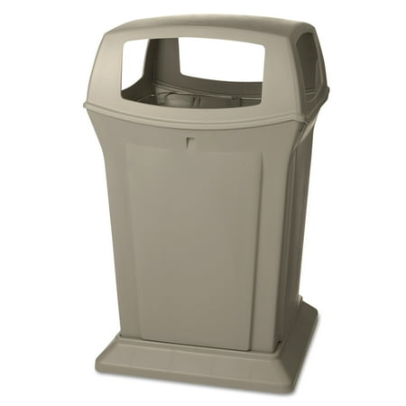 UPC 086876187281 product image for Rubbermaid Beige Ranger Four Door Trash Receptacle, 45 Gallon RCP917388BEI | upcitemdb.com