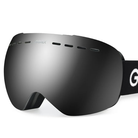 Gonex Ski Goggles OTG Anti-fog Windproof UV Protection Snowboard Goggles with Box for Men & Women