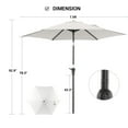 thumbnail image 3 of ACEGOSES 7.5 FT Outdoor Patio Umbrella and Shade Market Table Umbrella Outside with a Crank for Garden, Deck and Pool,White, 3 of 7