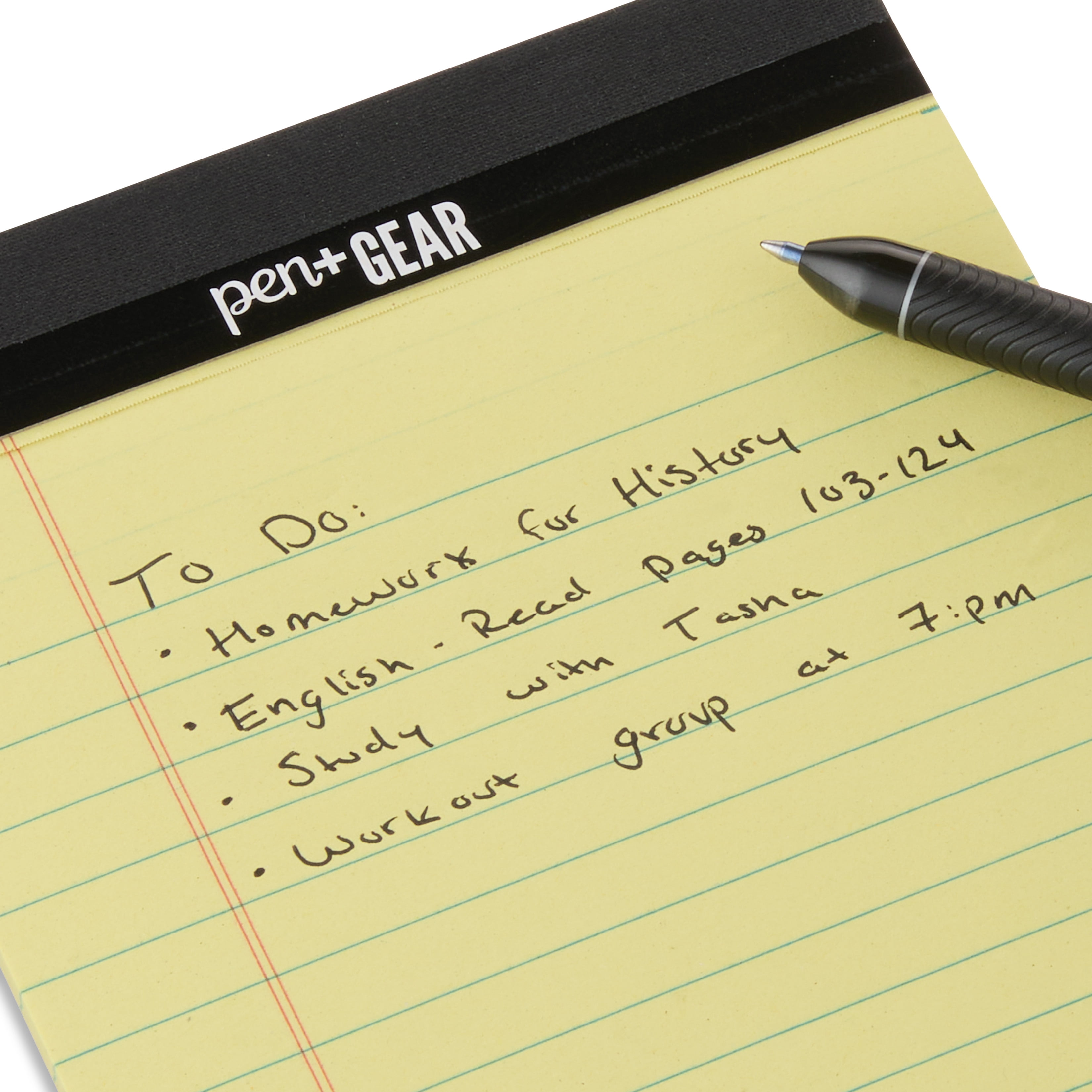 Pen+Gear Wide Ruled Junior Legal Pads, 5"x8", Canary Paper, 50 Sheets Each, 12 Pack