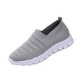 thumbnail image 2 of HTHLVMD No-Lace Walking Shoes, Everyday Lightweight Shoes, Womens Slip On Walking Shoes Comfort Lightweight Breathable Non-Slip Mesh Casual Tennis Shoes Sneakers for Gym Travel Work, Gray 8, 2 of 4
