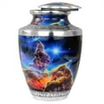 thumbnail image 3 of 10" Aluminum Decorative Funeral Urns for Cremated Human Ash Remains Storage | Beautiful Galaxy Funeral Pot for Pet Loss & Loved Ones | Large Size Engraved Metal Urns Premium Finish (Andromeda), 3 of 3