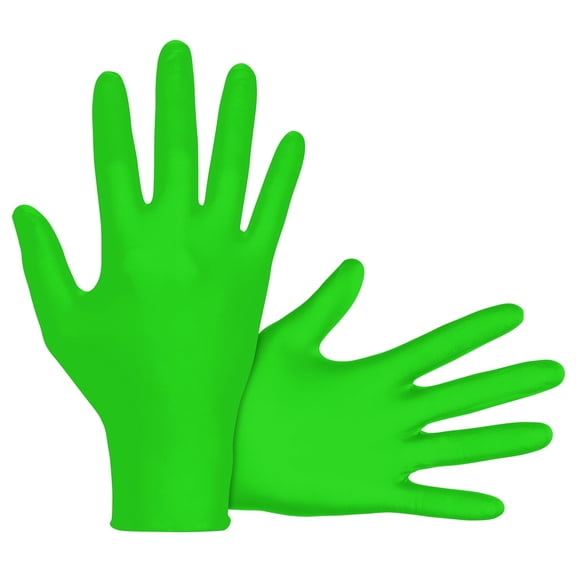 Outstanding Powder-Free Exam Grade Nitrile - 6 mil, Neon Green, Small to enhance your experience