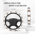 thumbnail image 3 of Cauagu C Print Car Steering Wheel Cover - Universal Car Accessory for Diverse Cars for Steering Wheel with a Diameter of 14.5"-15", 3 of 7