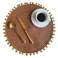 thumbnail image 5 of Hot Pad Non-slip Heat Resistant Cotton Yarn Round Woven Table Placemat Home Decor, 5 of 8