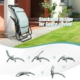 thumbnail image 5 of Gymax 2 PCS Outdoor Chaise Lounge Folding Stacking Reclining Chairs, 5 of 9