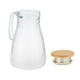 thumbnail image 4 of Botella de agua fría, tetera, 1,5 l, mango cómodo, fácil de limpiar, con tapa de bambú, jarra para nevera para agua fría y caliente Claro, 4 of 9