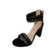 thumbnail image 2 of Zapatos de mujer Punta estrecha Tacón alto Exquisito Casual Blanco Cremallera trasera Sandalias retro Wmkox8yii  nm589, 2 of 8