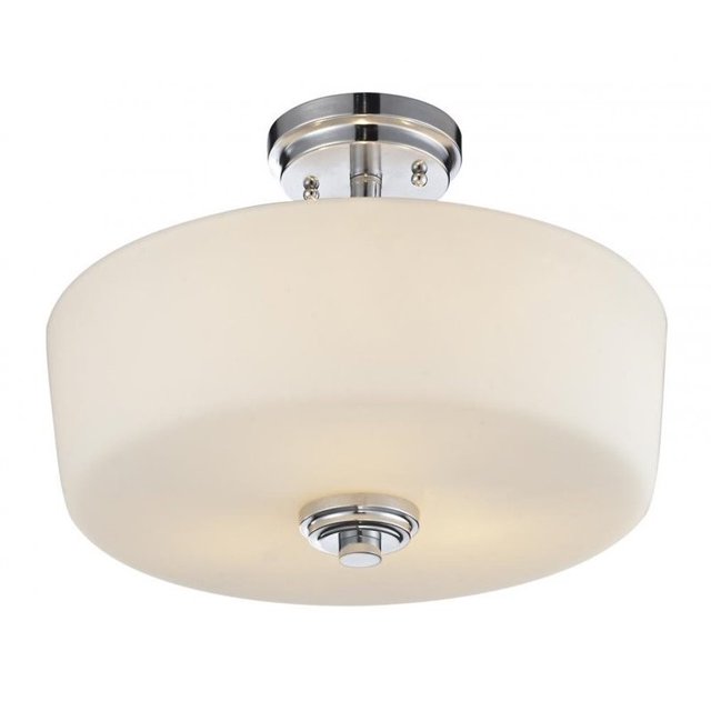 Z-Lite 225SF 3-Light Semi-Flush Mount Steel Material, Matte Opal