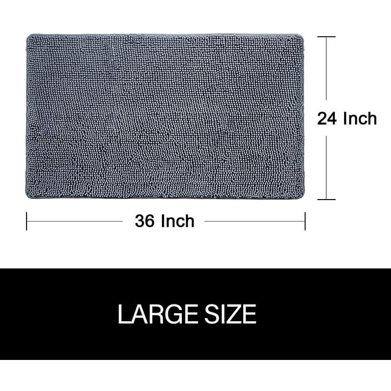 Home Weavers | Shaggy Luxury Collection | Bathroom Rug | Soft | Water Absorbent | Cotton | Machine Washable & Dry | 24 inchx36 inch | Sand, Size: 24 x
