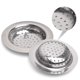 thumbnail image 3 of Paquete de 2 tapones para colador de fregadero de cocina, tapa de drenaje de filtro de fregadero de acero inoxidable con manija elevable, diámetro del borde 11 cm (110 mm), 3 of 4