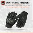 thumbnail image 2 of Daniel Smart Men’s Motorcycle Leather Gloves – Textile and Leather Motorcycle Gloves with Knuckle Protection, Gel Padding and Wrist Strap, 2 of 7