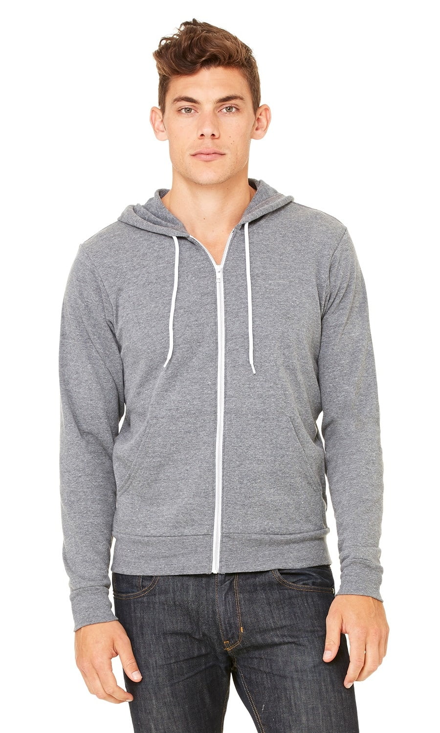 BELLA+CANVAS - The Bella + Canvas Unisex Poly-Cotton Fleece Full-Zip ...