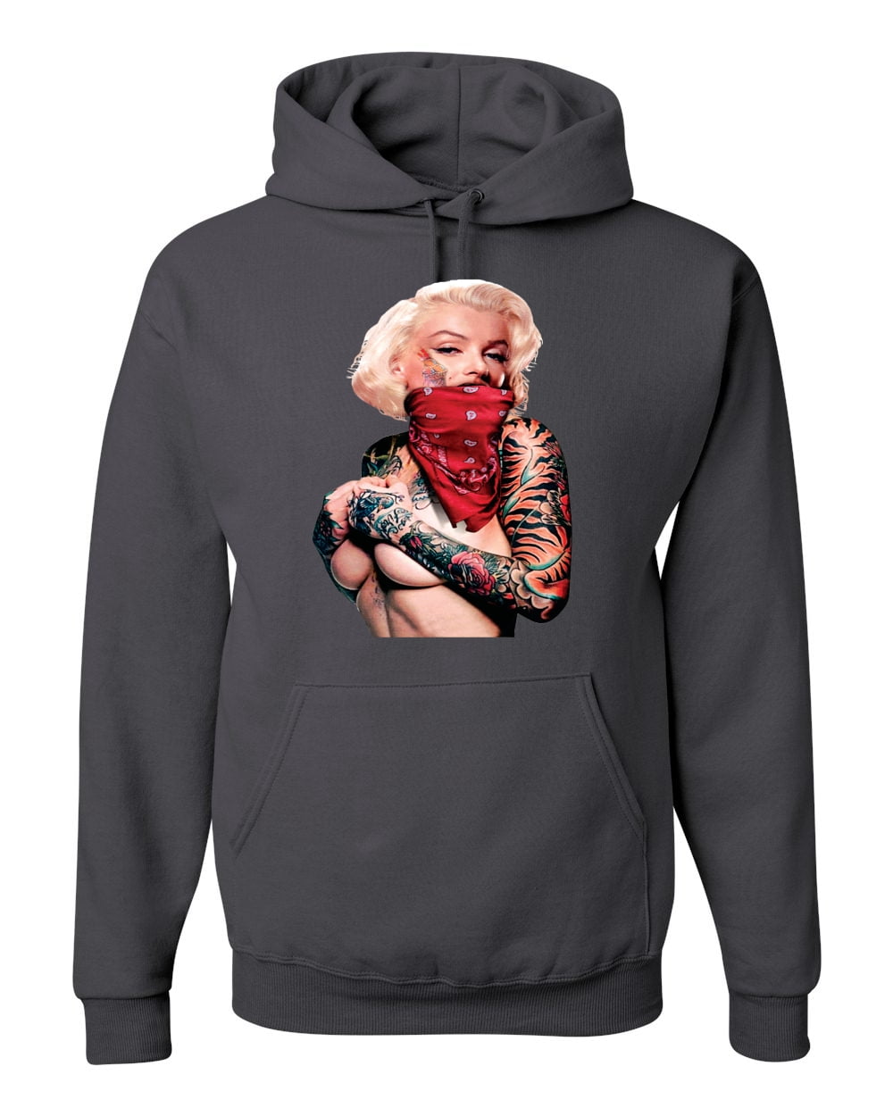 marilyn monroe red bandana hoodie