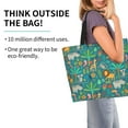 thumbnail image 3 of Bingfone Canvas Tote Bag for Women with Inner Pocket Aesthetic Cute Shopping Tote Bags Reusable Grocery Bags-Jungle Animals, 3 of 9