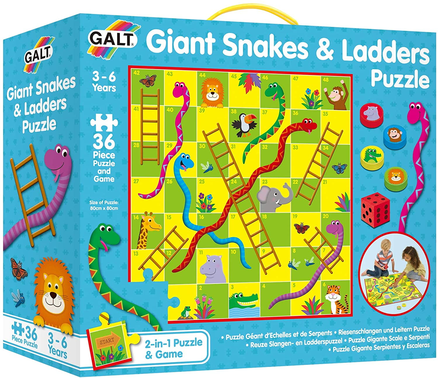 Buy Giant Snakes & Ladders Puzzle, Giant 36piece floor puzzle and
