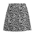 thumbnail image 6 of Zebra Print Skirt Women Animal Stripes Retro Mini Skirts Summer Street Fashion High Waist, 6 of 7