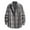 Gray, variant on VBTAPA Men's Plaid Shirt Jacket Long Sleeve Shacket Cardigan Tops Loose Casual Button Down Shirts Lightweight Gingham Shirt with Chest Pocket Green M