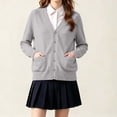 thumbnail image 4 of Girls Cardigan Sweater 2026 Fall Winter Kids School Uniforms Cotton Button Down Toddler Sweaters Tops Warm Jacket Fashion Outfits, 4 of 7