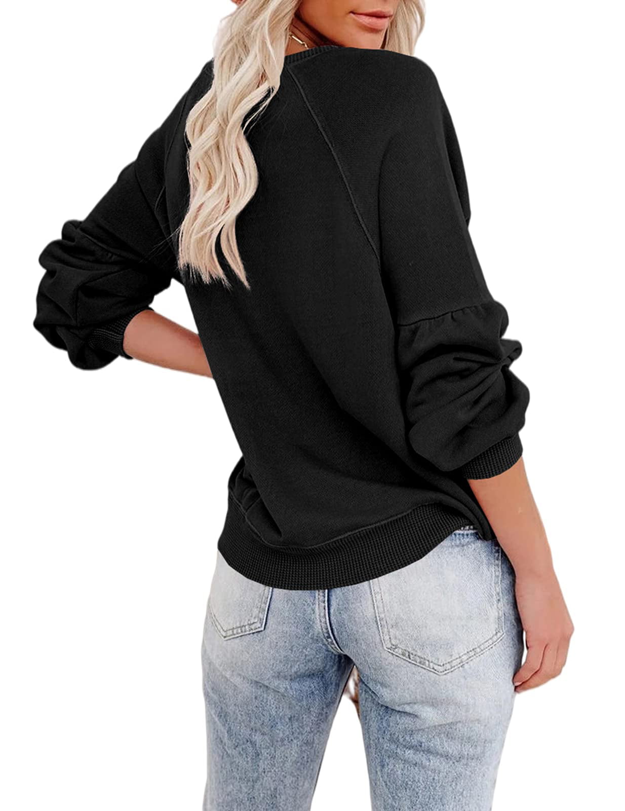 Plnotme Womens Los California Angeles Pullovers Loose Drop Casual Letter Round Sleeve Neck Solid Hoodies Shoulder Sweatshirt Sweatshirt Printed Long