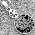 thumbnail image 2 of Natural Snow Flake Obsidian & Zircon 925 Sterling Silver Pendant Jewelry P-1634 SDP133223, 2 of 5