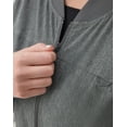 thumbnail image 4 of Hanes Comfort Fit Scrubs Women's Scrub Bomber Jacket Ebony Heather S, 4 of 10