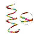 thumbnail image 3 of Multicolor Wood Beads Swing Cage Bird Ladder Pet Bites Climbing Spiral Ladder Pet Bites Climbing Chewing Hanging Toy Random Color, 3 of 7