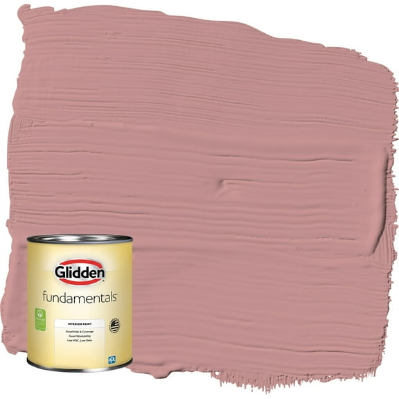Glidden Fundamentals Floral Tapestry / Pink Eggshell Interior Paint, 1 Quart